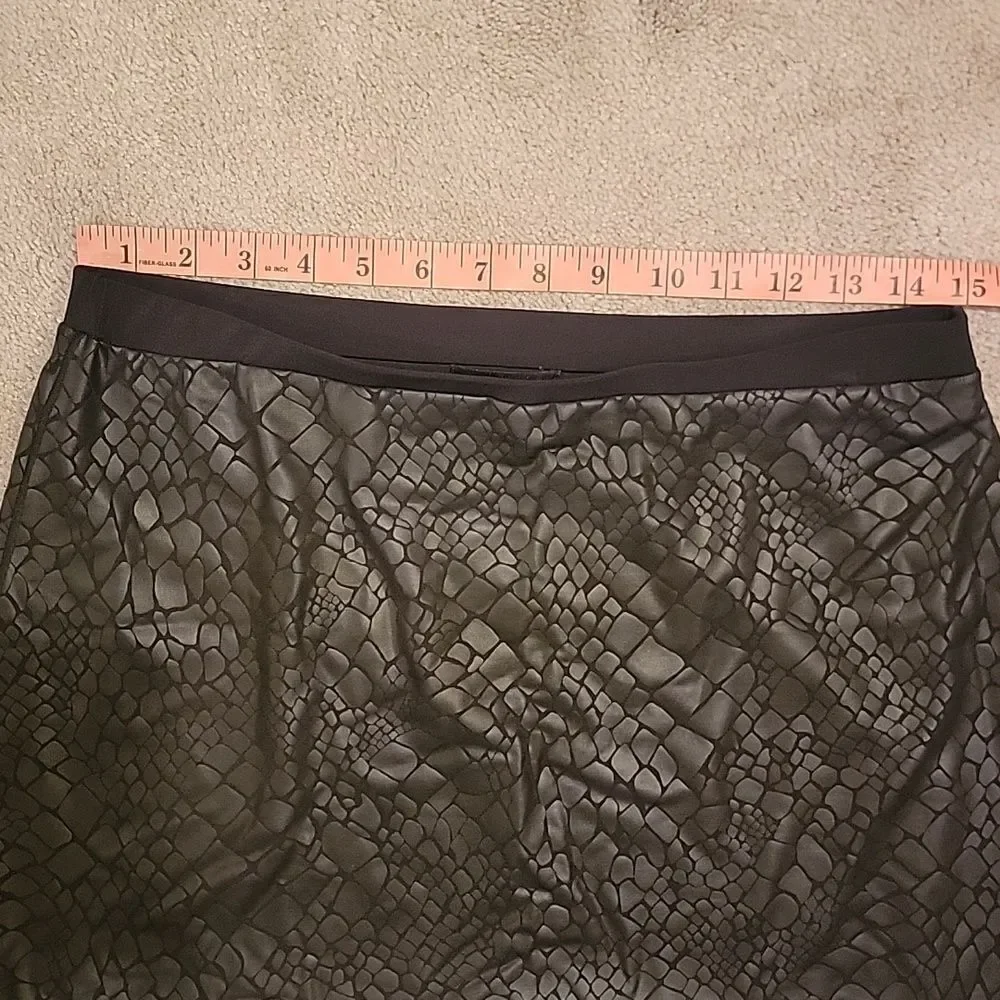 Eva Varro Black Textured Pencil Skirt Sz Med - Picture 2 of 5